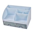 thumbnail image 1 of GROWTH TANK Desk Organizer with Drawers Cosmetic Makeup Brush Storage Holder Desktop Storage Blue, 1 of 5