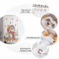 thumbnail image 5 of Extra Long Shower Curtain 72x96 Inch, Fall Hedgehog Shower Curtain Waterproof Bathroom Decor Maple Leaf Pumpkins Thanksgiving Fabric Bath Curtain Set Accessories with Hooks, 5 of 6