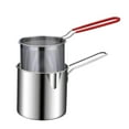 thumbnail image 2 of Deep Fryer Pot with Basket,Fryer with Perforated Strainer Basket Stainless Steel Deep Frying Pot,Stainless Steel with Oil Drainer Rack,for Kitchen French Fries, Chicken, 2 of 5