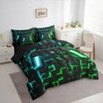 thumbnail image 3 of Homewish Blue Green Black 7 Pieces Bedding Comforter Set,Game Console Full Bedding Set,Gamer Gaming Fitted Sheet Flat Sheet For Boys,Breathable Bedroom Decorative Reversible, 3 of 8