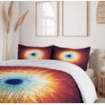 thumbnail image 5 of Ambesonne Space Duvet Cover Sets, Galaxy with Stars, 2-King, Orange Blue, 5 of 6