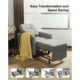Aiho 3 in 1 Convertible Combo Couch, Foldable Single Sofa Bed Chair