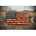 thumbnail image 4 of Handmade Rustic Wooden American Flag 36 x 18 Inch, 4 of 8