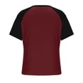 thumbnail image 5 of YLSDY Men's Short Sleeve Henley Shirts Casual Crew Neck Shirts for Men Gym Workout Tshirt Quarter Button Color Block Tees Red XL, 5 of 6