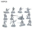 thumbnail image 4 of Leadrop 100Pcs Military Plastic Simulation Army Soldiers Model Kids Toy Collection Gift, 4 of 11