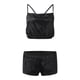 thumbnail image 4 of Gibobby Conjunto de lencería de encaje Día de San Valentín Día de San Valentín Conjuntos de pijamas con volantes de satén de seda sexy para mujer(Negro, 3XL), 4 of 5