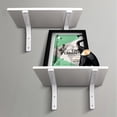 thumbnail image 5 of 5 Sizes Black/White Color Shelf Support Bracket Heavy Support Bench Table Bracket Adjustable Wall Mounted Triangle Angle Bracket BLACK 10INCH, 5 of 8