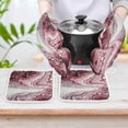 thumbnail image 6 of Colorful Marble Pattern Oven And Pot Holders Sets, Heat Resistant Pads Kitchen Decor for Cooking Baking BBQ Grilling, Christmas Kitchen Gifts, 6 of 6