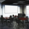 thumbnail image 3 of Regency Small 30 in. Square Breakroom Table- Mahogany Top, Black Mobile Legs, 3 of 6