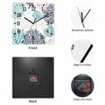 thumbnail image 2 of Teal Navy Blue Coastal Wooden Wall Clock Silent Non Ticking, Summer Beach Coral Shell Ocean Square Wall Clocks Battery Operated, Decor Clock for Home Office, Living Room, Kitchen, 12 Inch, 2 of 9