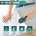 thumbnail image 5 of Rotary Garment Iron, Wet Dry Garment Ironing 2 in 1, Portable Handheld Steamer Iron, 170℃ High Temperature Steam, Titanium Panel for Clothes, Curtains, Sheets, Pillowcases, Green, 5 of 8