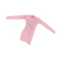 thumbnail image 1 of Ropa femenina a escala 1/6 para figura de acción de 12 pulgadas, elegante vestido corto en miniatura, ropa de moda coleccionable, vestido ajustado. Rosa, 1 of 8