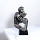 thumbnail image 3 of Escultura abstracta Abstracto Besos Amante Escultura Estatuilla Gabinete Estante Decoración Gris Oscuro Magideal Escultura abstracta, 3 of 7