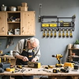 4-Layer Heavy Duty Metal Tool Storage Rack, 400LBS Capacity Power Tool ...