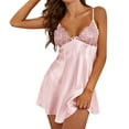 thumbnail image 1 of B91xZ Chemise de Nuit à Manches Courtes pour Femmes, Imprimé, Rose, 1 of 3
