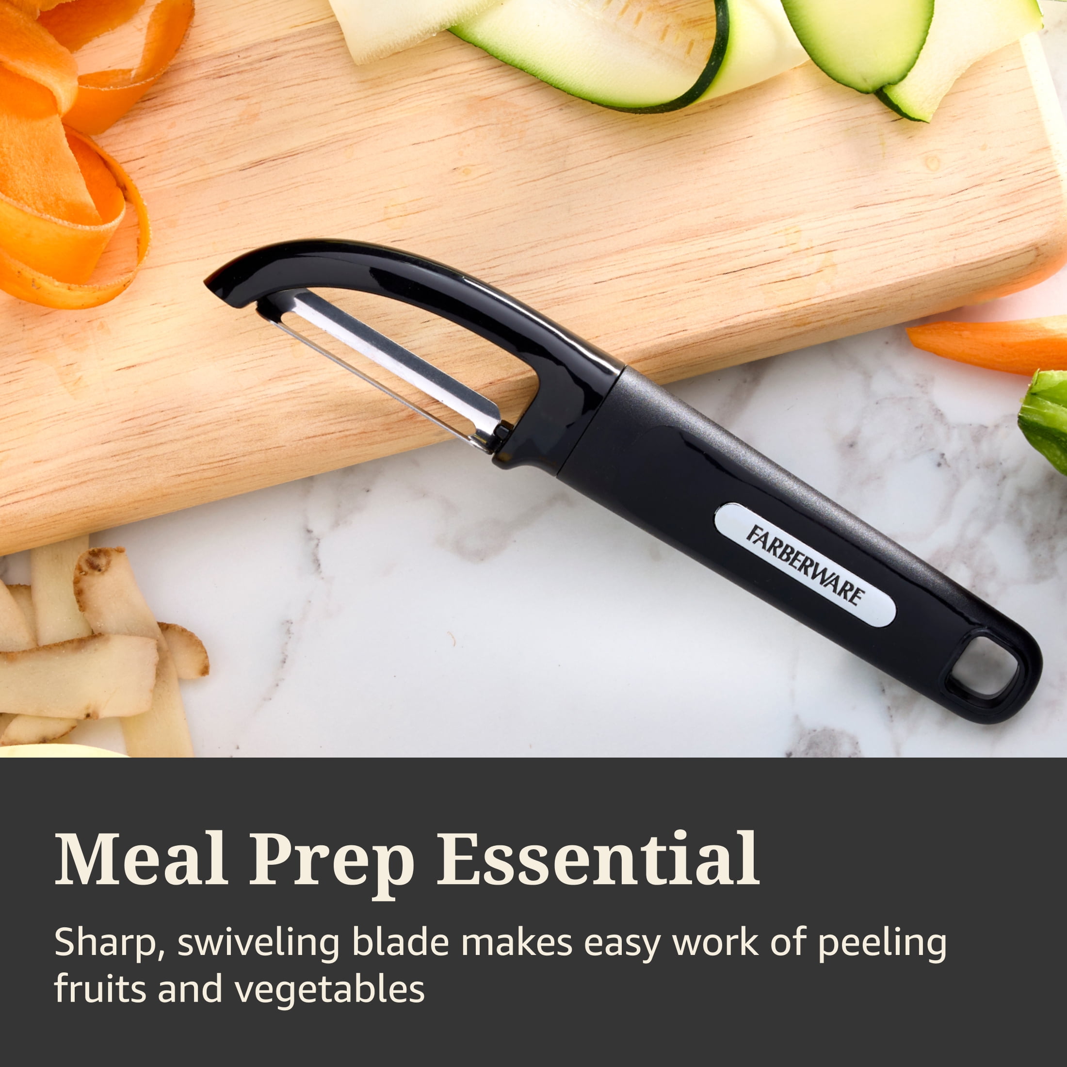 Farberware Professional Stainless Steel Euro Peeler with Black Handle