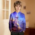 thumbnail image 5 of Girls Hoodies Galaxy Print Loose Pullover Hoodie Top Trendy Fall Winter Hoodies for Girls Size 3-4Y, 5 of 8