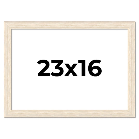 23x16 Frame White Barnwood Picture Frame - Modern Photo Frame Includes UV Acrylic Shatter Guard
