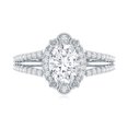 thumbnail image 4 of Rosec Jewels Lab Grown Diamond Vintage Engagement Ring - 6x8 mm Oval - EF-VS Grade, 14K White Gold, US 9.50, 4 of 8