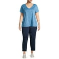 thumbnail image 2 of Terra & Sky Women's Plus Size Knit Pants (Regular and Petite Lengths), 2 of 7