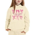 thumbnail image 3 of Tiijoy Toddler Girls' Hoodie Bow Letter Print Long Sleeve Hooded Sweatshirt, Sizes 2-3T, 3 of 3