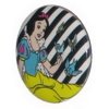 Disney Snow White Black & White Stripes Button