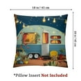 thumbnail image 4 of BANET Camping Throw Pillow Covers set of 2,Parked Trailer Pillow Covers with Guitar Cactus,Happy Camping Cushion Cases,Cartoon Camping Lover Traveling Decorative Pillow Covers,Yellow Green 20x20in, 4 of 7