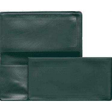 Vinyl Checkbook Cover for Top Tear Personal Checks (Juniper Green)