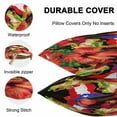 thumbnail image 4 of Waterproof Throw Pillow Covers Set of 2, 20x12 Inch Puerto Rico Flag Decorative Pillowcases Outdoor Pillow Slip Cushion Covers Set for Couch Tent Frog Red Flower Summer Leaf, 4 of 7