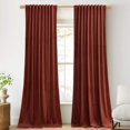 thumbnail image 1 of Cortinas Stangh de terciopelo rojo oxidado 132 x 213 cm (ancho x largo), 2 paneles, 1 of 8