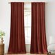 thumbnail image 1 of Cortinas Stangh de terciopelo rojo oxidado 132 x 213 cm (ancho x largo), 2 paneles, 1 of 8
