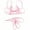 Pink, variant on Deago Women Sexy Lingerie Nightwear Two Piece Babydoll Bra Panty G-String Underwear Set (Pink, L)