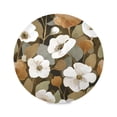 thumbnail image 2 of 15.4" Round Placemat Set of 1 Polyester Fabric Place Mats Non-Slip Dining Kitchen Table Mats for Kitchen Party Decor Camouflage White Flowers, 2 of 5