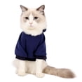 thumbnail image 6 of Winter Dog Hooded Sweatshirt Cotton Fleece Pet Blouse for 2-30 Lbs Small Medium Dog Windproof Cold Weather Mountaineer Coat Outdoor Outfit,Navy Blue Size XL, 6 of 9