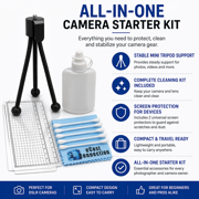 eCostConnection Camera Starter Kit – Mini Tripod, Screen Protectors & Cleaning Kit for DSLR Cameras