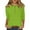 Green, variant on Bibifish Tshirts For Women Solid Color 3/4 Sleeve Crewneck Tee Tops With Botton Pullover Fall Winter Soft Basic Ladies Outfits