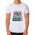 thumbnail image 2 of All-Stars of America Fourth Of July T-Shirt Men's Baseball Inspired Short-Sleeve Novelty Parody Funny Tee, 2 of 5