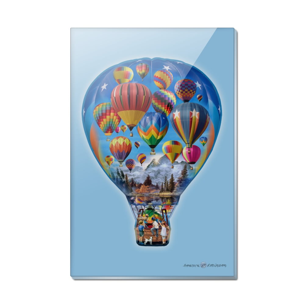 Hot Air Balloons in Balloon Rectangle Acrylic Fridge Refrigerator ...