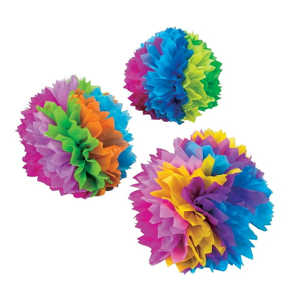 Fiesta Flower Centerpiece W/ Grommet - Party Decor - 3 Pieces