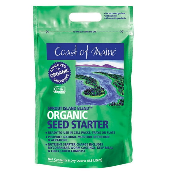 Coast of Maine Sprout Island Organic Seed Starter for Root Plant Cuttings, 8 Qt