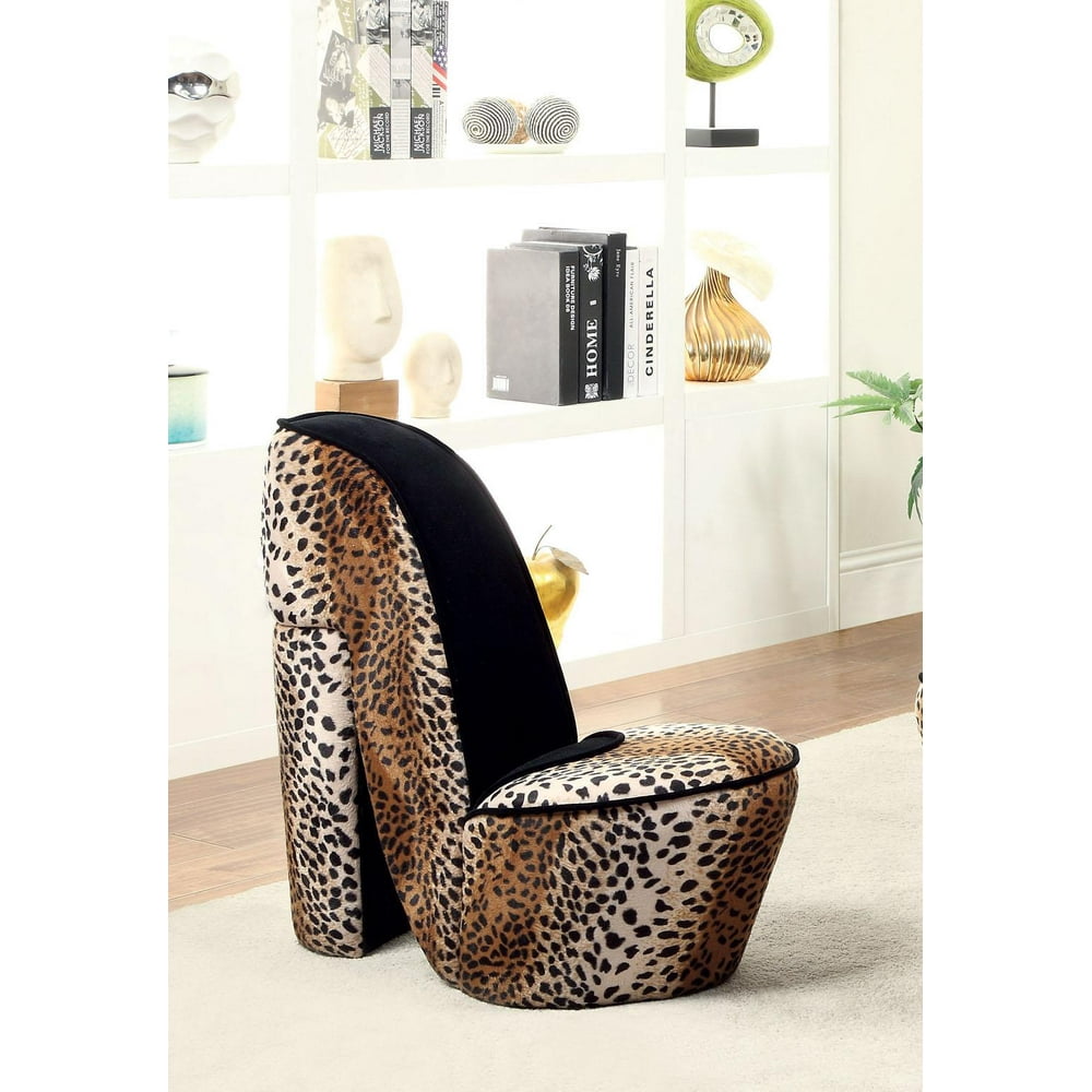 Ilana Small Accent Chair-Color:Leopard Print - Walmart.com - Walmart.com