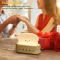 thumbnail image 6 of Cute Desk Decor Toaster Lamp, Kawaii LED Toast Bread Night Light Rechargeable and Portable Light with Timer, Christmas Gifts Ideas for Baby Kids Girls Teens Teenages. Pink, 6 of 18