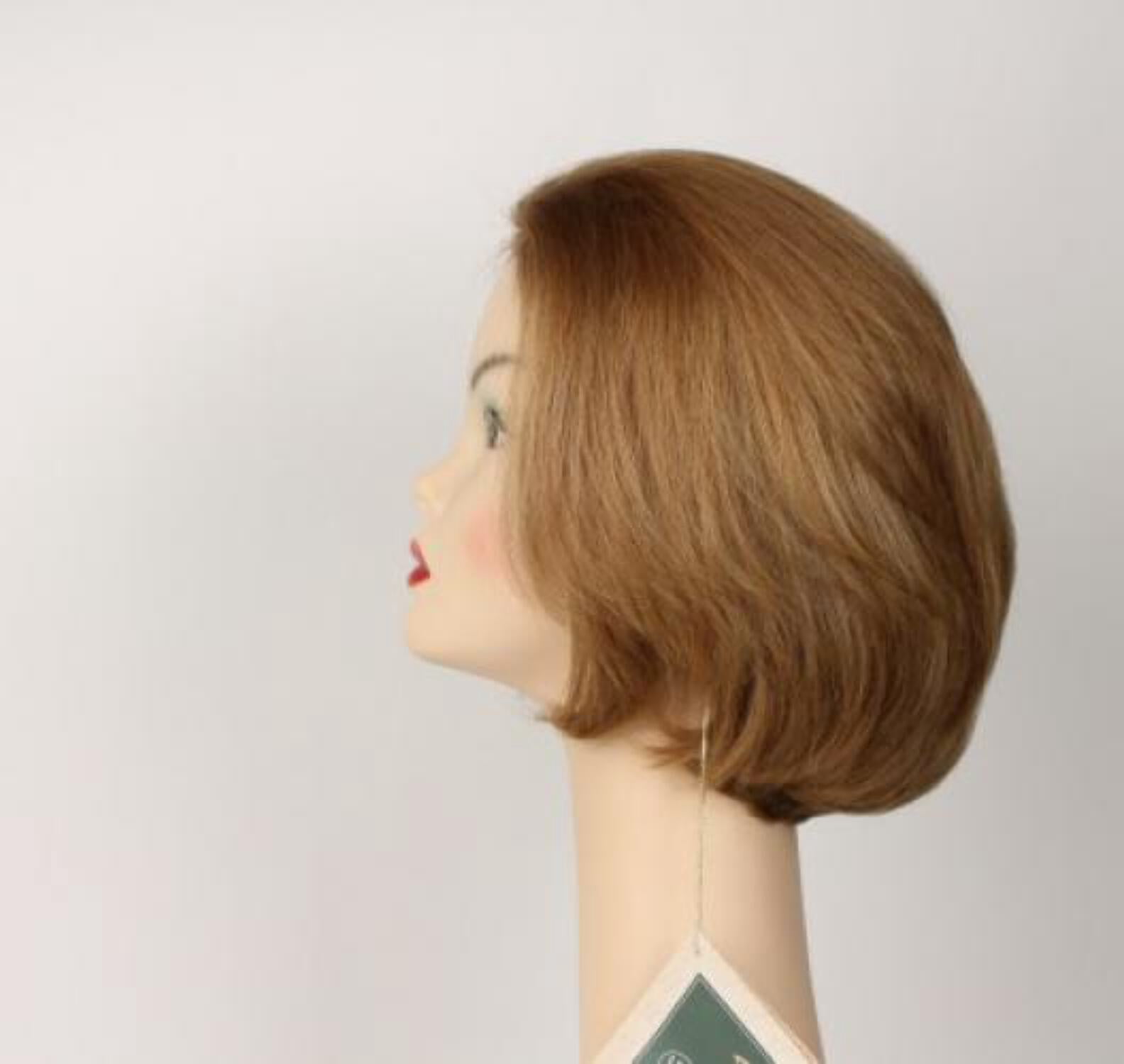 European Human Hair Freeda Wig Medium-Light Blonde Dorothy With Red Tones Size Medium