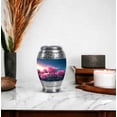 thumbnail image 5 of JAGASY Pink Rose Urn for Human Ashes Keepsake - Sunset Small Urn for Ashes Adult Male - Blue Miniature Cremation Urns - Flowers Decorative Funeral Urns for Mom & Dad - (3 Inch), 5 of 7