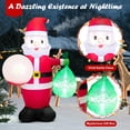 thumbnail image 4 of Gymax 5FT Christmas Self Inflatable Santa Holding Gift Bag Decoration w/ LED Lights & Sandbags, 4 of 10