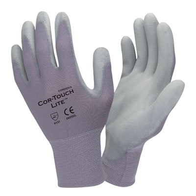 

Cordova Safety Products Cor-Touch Lite Gray Polyurethane Palm Coated Gloves 12 Pair Large (3 Pairs)