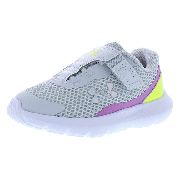Under Armour Surge 3 Alternate Closure Infant/Toddler Shoes Size 8, Color: Halo Grey/Jellyfish/Iridescent