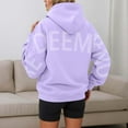 thumbnail image 6 of Craaazy Hoodies for Women Long Sleeve Oversized Sweatshirts Letter Prints Loose Pocket Pullover Womens Shirts Gifts, 6 of 6