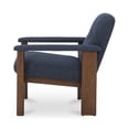 thumbnail image 3 of Moe's Home Collection Parker Lounge Chair Dark Blue Fabric Chairs, 3 of 6