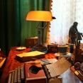 thumbnail image 7 of 2 Pack Bankers Desk Lamp, Yellow Glass Shade, Vintage Desk Lamp With Pull Chain Switch, 7 of 7